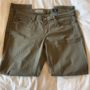 Olive Green Stevie Ankle Jeans